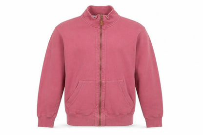 Joseph Turner Men's Pink Cotton Full Zip Sweatshirt M