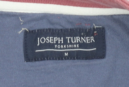 Joseph Turner Men's Pink Cotton Full Zip Sweatshirt M