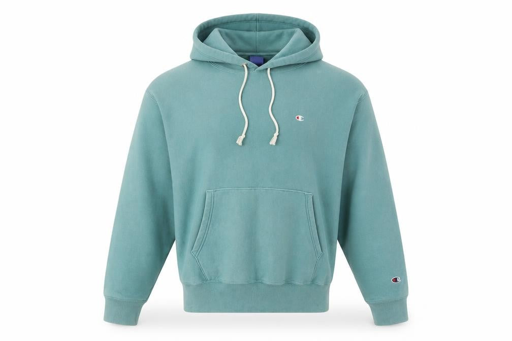 Mens UK Size S Champion Green Pullover Hoodie