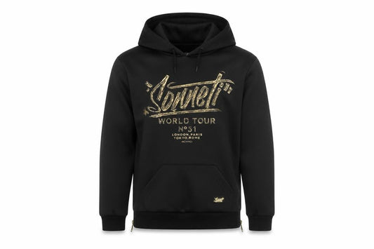 Sonneti Boys Black Pullover Hoodie 10-12 Years with Logo Details