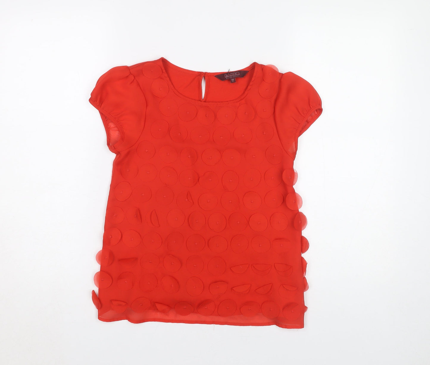 Teens UK Size 11 Ted Baker Red Basic Blouse