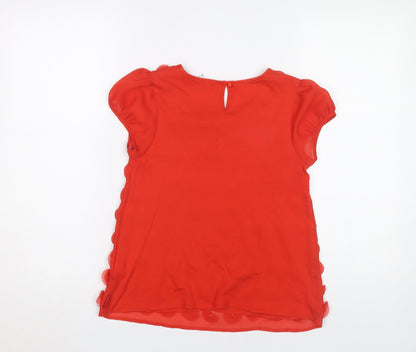 Teens UK Size 11 Ted Baker Red Basic Blouse