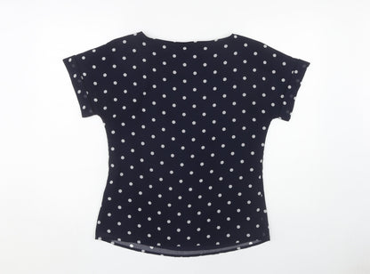 Banana Republic Women's Blue Polka Dot T-Shirt XS