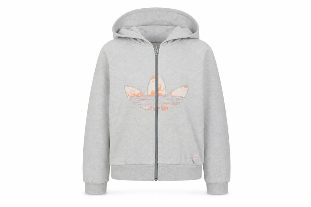 Womens UK Size 10 adidas Grey Full Zip Hoodie