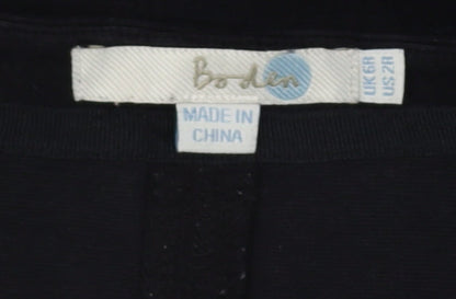 Boden Women's Black Shift Dress Size 6 Cotton Blend