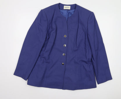 Eastex Women's Blue Wool Suit Jacket Size 16