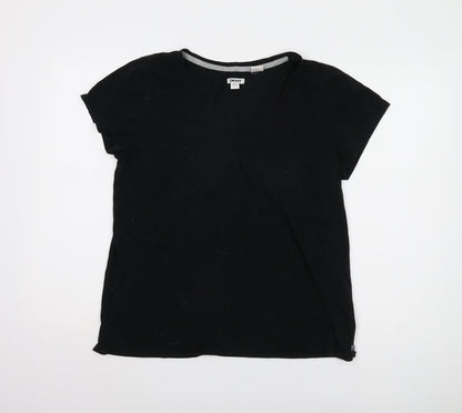Womens UK Size L DKNY Black Basic T-Shirt