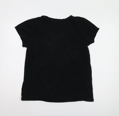 Womens UK Size L DKNY Black Basic T-Shirt