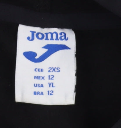Joma Boys' Black Hoodie 2XS Sports Full Zip