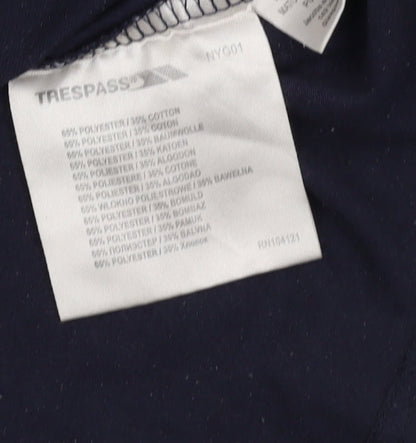 Trespass Men's Blue Graphic Print T-Shirt XS