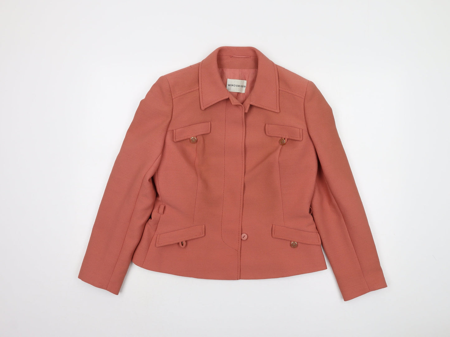 Windsmoor Women's Pink Suit Jacket Size 12 Lined