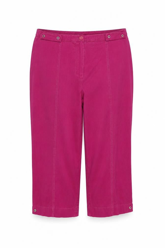Womens UK Size 12 Viyella Regular Fit Capri Pink Trousers