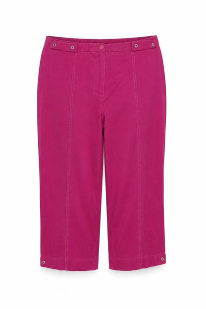 Womens UK Size 12 Viyella Regular Fit Capri Pink Trousers