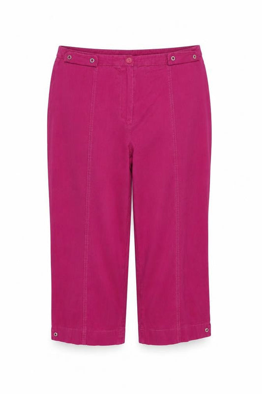 Womens UK Size 12 Viyella Regular Fit Capri Pink Trousers