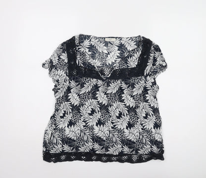 Hush Women's Black Floral Top Size 10