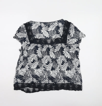 Hush Women's Black Floral Top Size 10