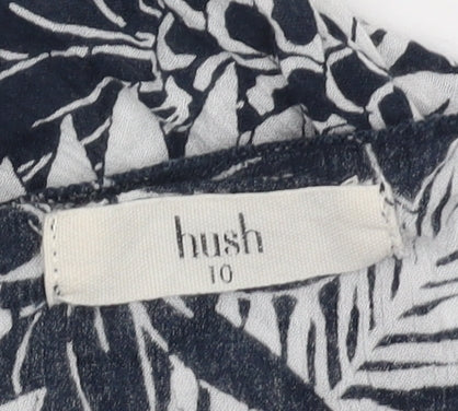 Hush Women's Black Floral Top Size 10