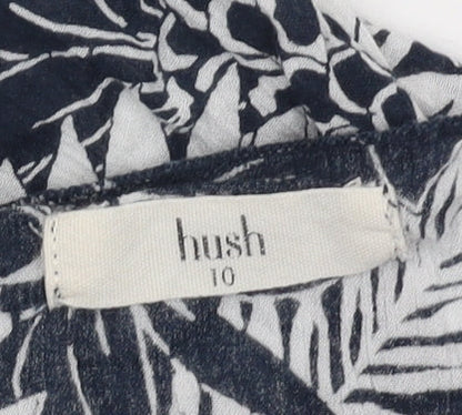 Hush Women's Black Floral Top Size 10