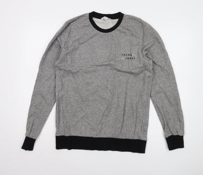 Mens UK Size M JACK & JONES Grey Pullover Sweatshirt