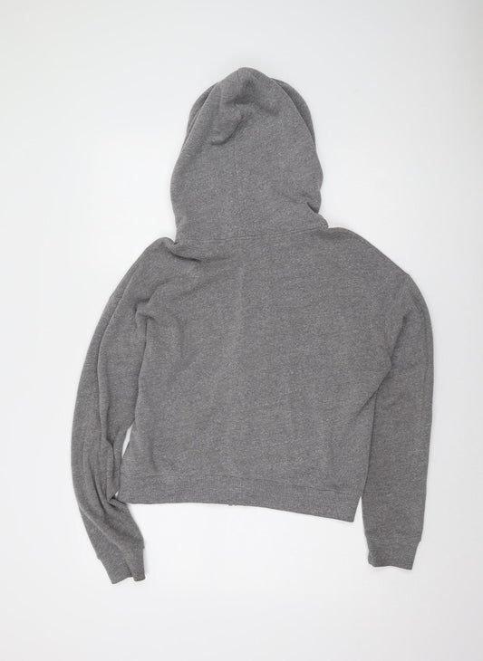 Abercrombie & Fitch Women's Grey Full Zip Hoodie L