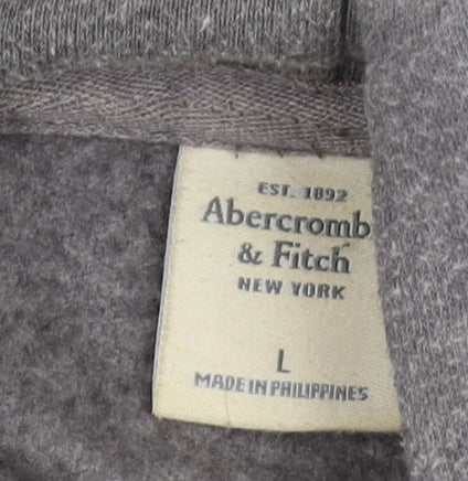 Abercrombie & Fitch Women's Grey Full Zip Hoodie L