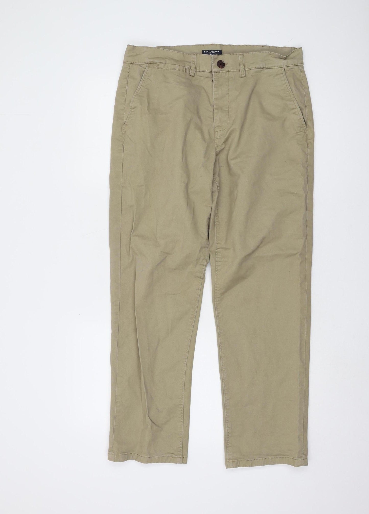 Boston Crew Men's Beige Chino Trousers 34W 29S