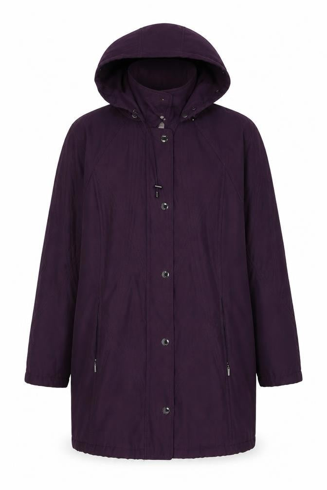 Womens UK Size M Jacques Vert Purple Parka Coat