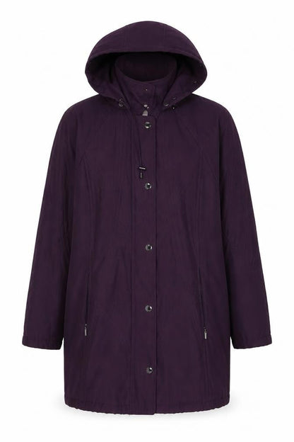 Womens UK Size M Jacques Vert Purple Parka Coat