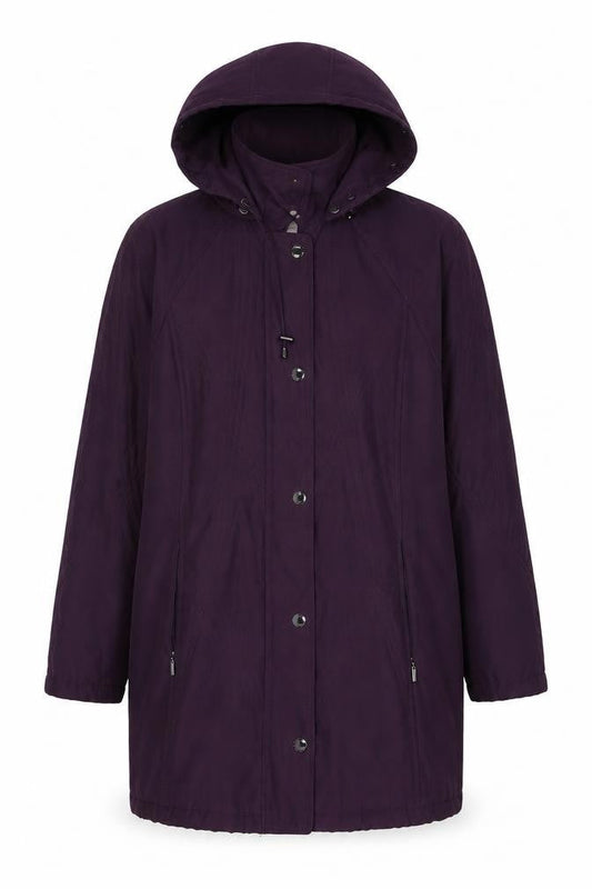 Womens UK Size M Jacques Vert Purple Parka Coat