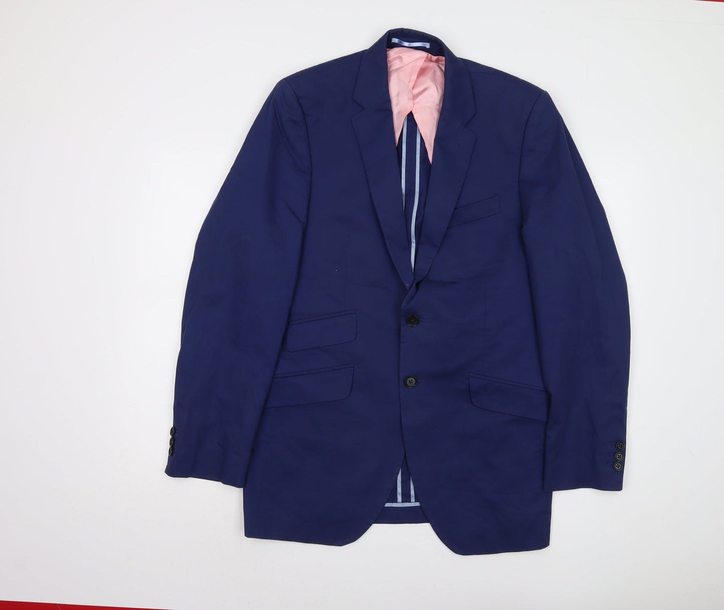 Charles Tyrwhitt Men's Blue Wool Blazer Size 38