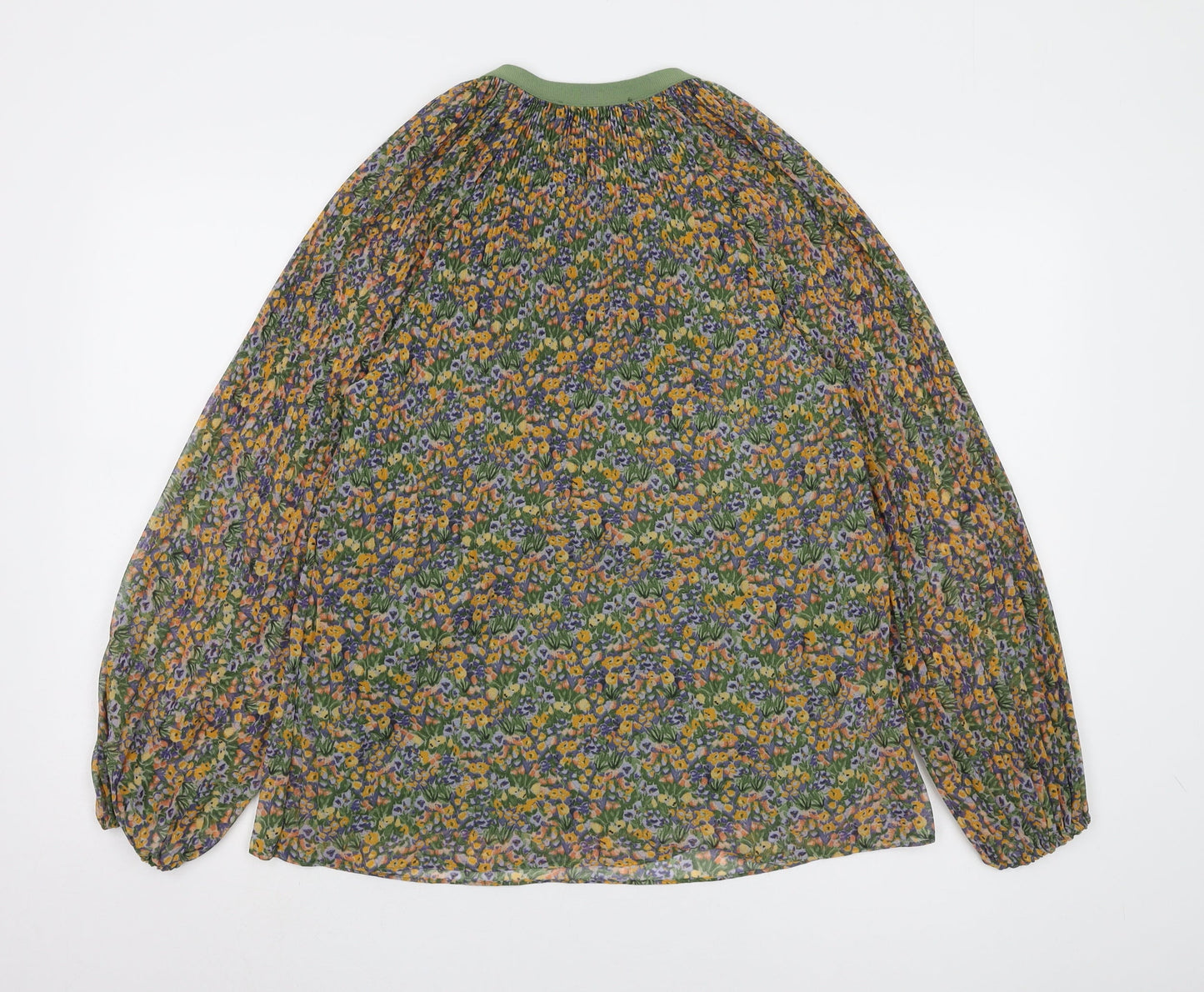 Womens UK Size XS Zara Green Basic Blouse