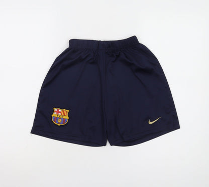 Nike Boys Blue Athletic Football Shorts Size 176