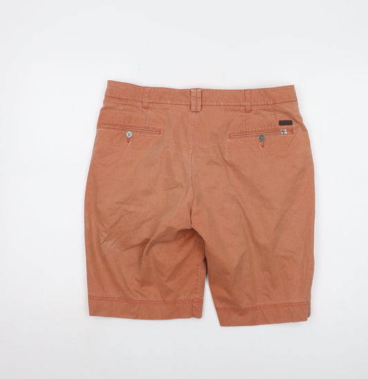 Brook Taverner Men's Brown Chino Shorts, Size 34, Classic Style