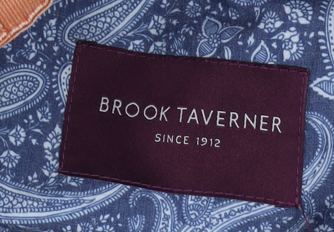 Brook Taverner Men's Brown Chino Shorts, Size 34, Classic Style