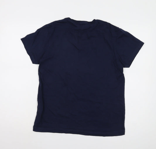 Pierre Cardin Men's Blue Graphic Logo T-Shirt Medium