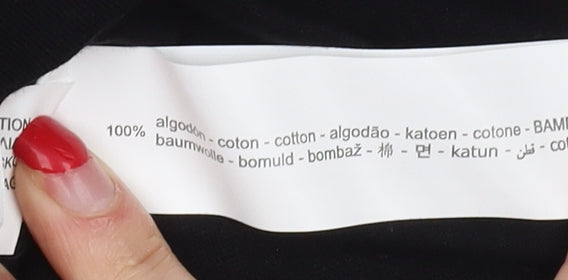 Zara Men's Black Rolling Stone Graphic T-Shirt L