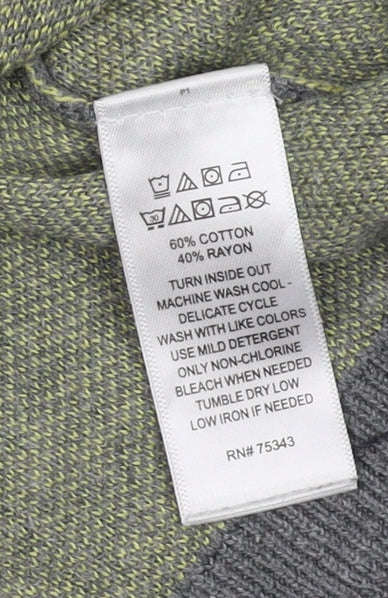 If It Were Me Women's Grey Polka Dot Jumper - UK L