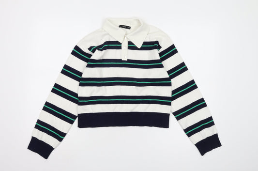 Womens UK Size S MNG Multicoloured Pullover Jumper