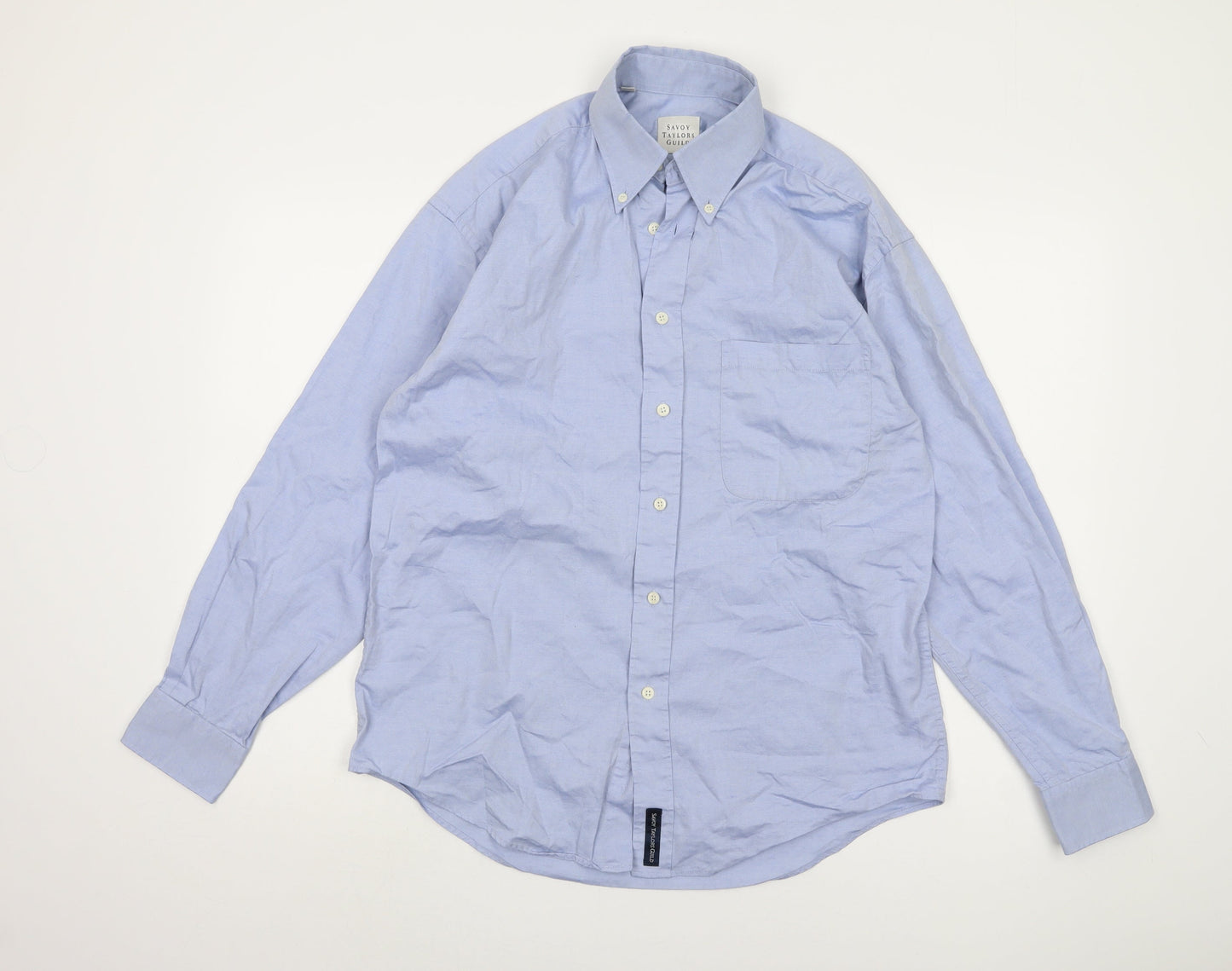 Savoy Taylors Guild Blue Men's Button-Up Shirt