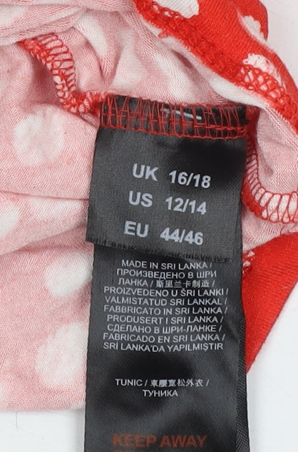 Capsule Women's Red Polka Dot Tunic Size 16/18