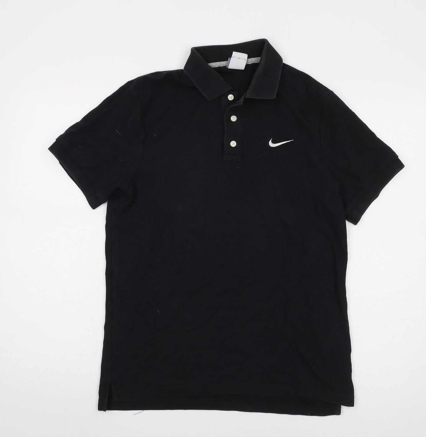 Nike Men's Black Polo Shirt - Medium, Casual Short Sleeve