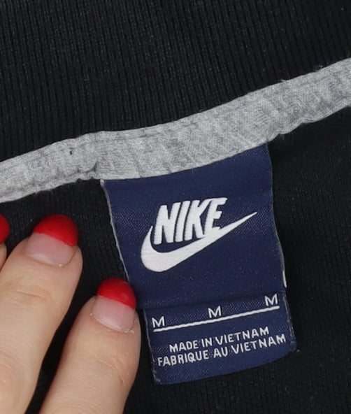 Nike Men's Black Polo Shirt - Medium, Casual Short Sleeve