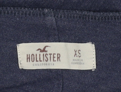 Womens UK Size XS Hollister Blue Jersey T-Shirt