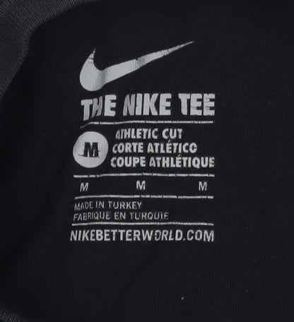 Nike Men's Black Medium Graphic Print Athletic T-Shirt