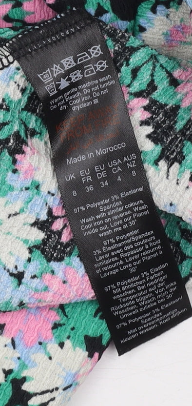 Dorothy Perkins Women's Multicoloured Floral Dress, Size 8