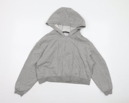 Threadbare Women's Grey 1/2 Zip Hoodie Size 12