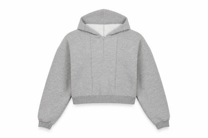 Threadbare Women's Grey 1/2 Zip Hoodie Size 12