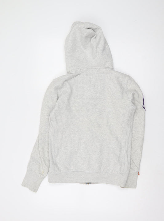 Superdry Grey Unisex Full Zip Hoodie - Small