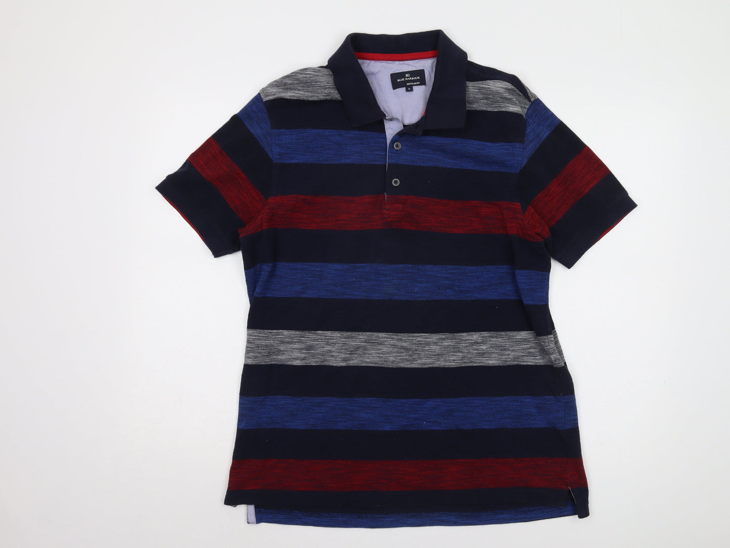 Marks and Spencer Men's Multicoloured Striped Polo M