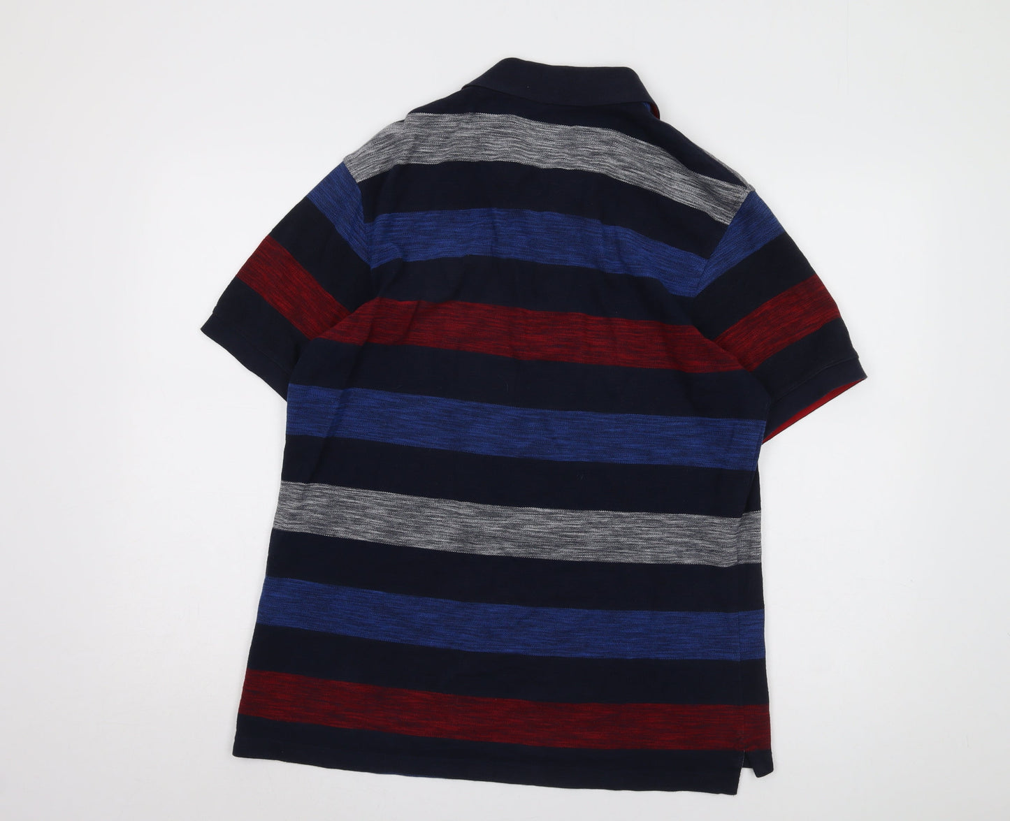 Marks and Spencer Men's Multicoloured Striped Polo M
